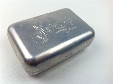 vintage metal covered soap box from a railroad worker|Soap Box .